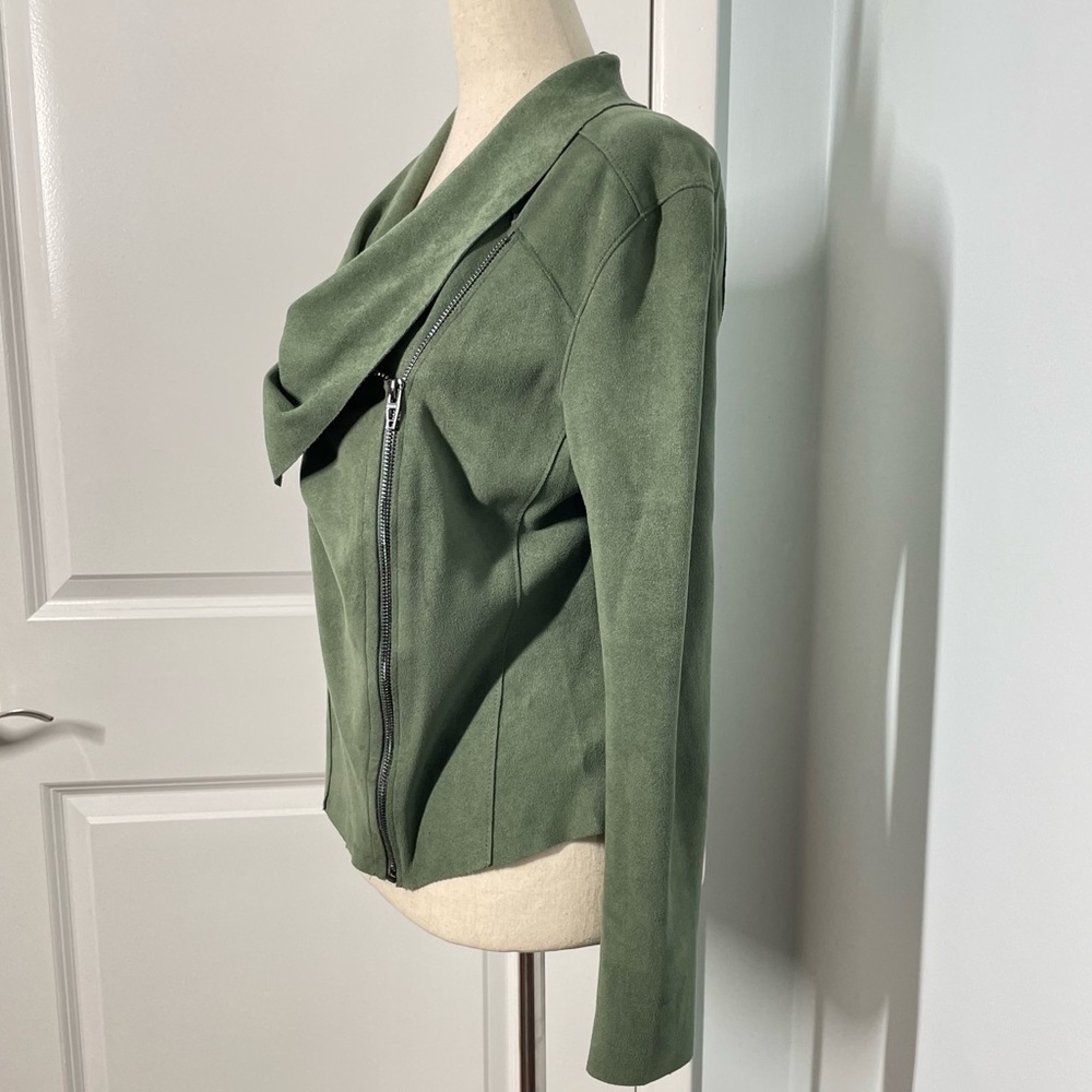 Blank NYC Green Lightweight Faux suede Moro jacket size S - Picture 8 of 14